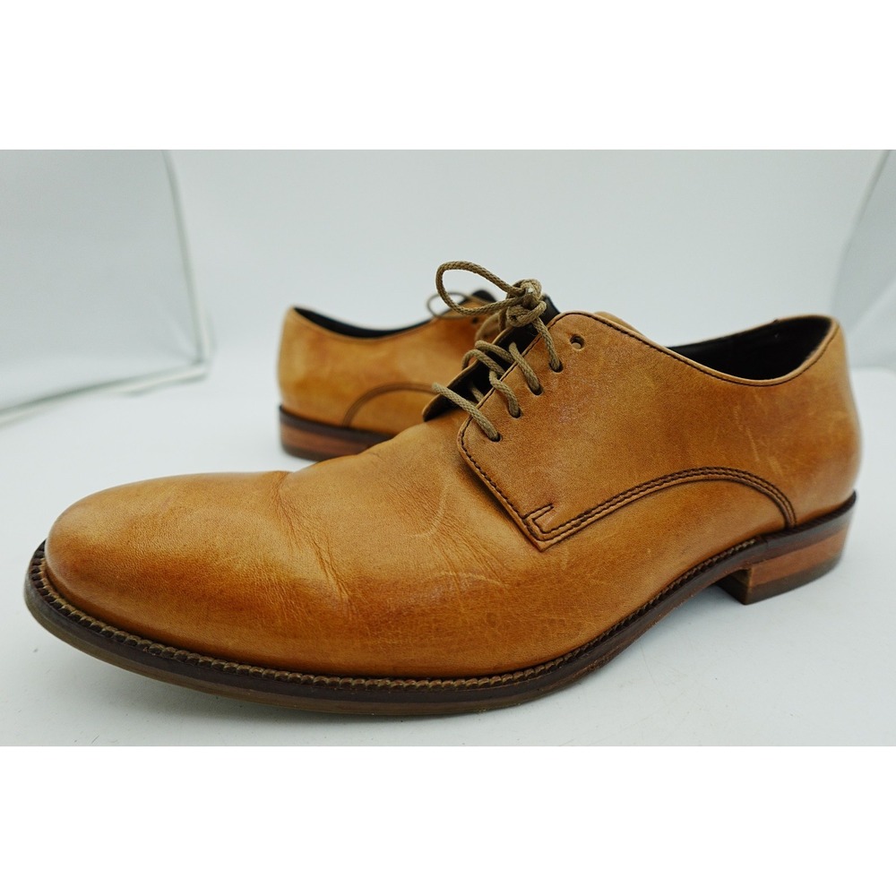 COLE HAAN Brown Leather Lace Up Oxford Dress Shoes - Mens Size 9 1/2M
